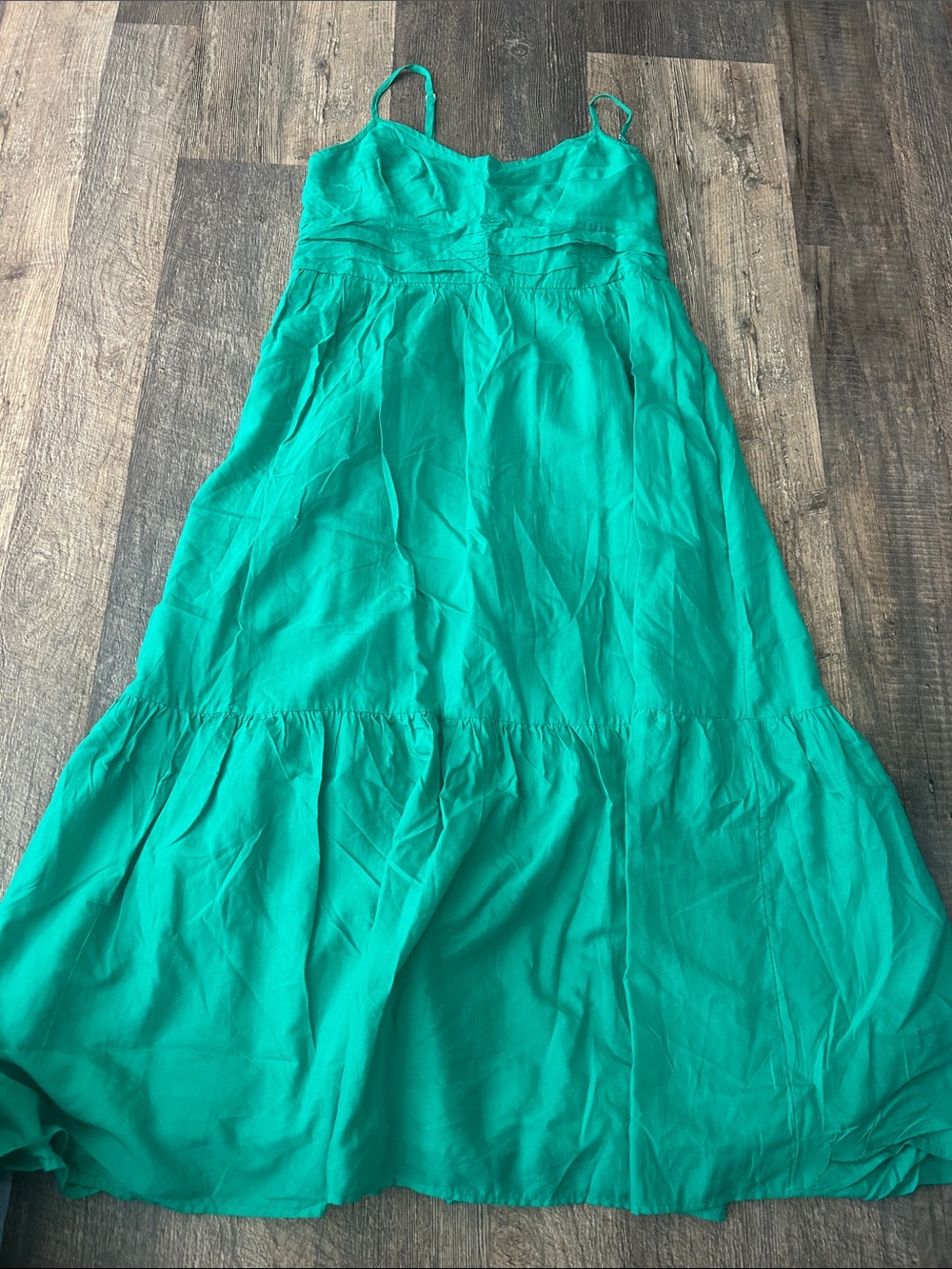 Universal Thread Green Smocked Maxi Dress with Spaghetti Straps
